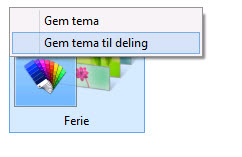Højreklik på et tema