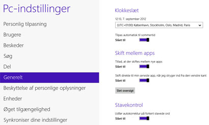 Pc-indstillinger