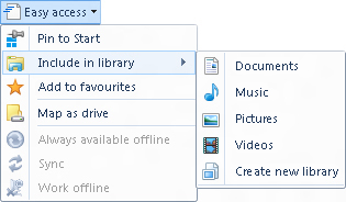 Including a folder in a library