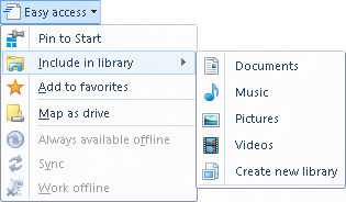 Including a folder in a library
