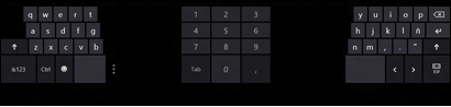 Teclado para pulgares