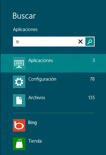 Buscar resultados para aplicaciones, configuración y archivos