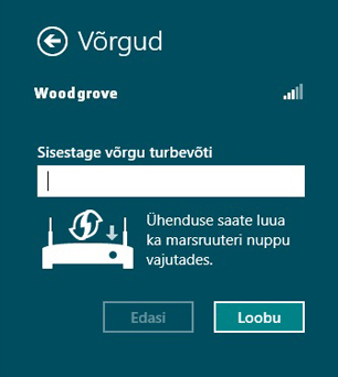 Windowsi kiirühenduse kuva