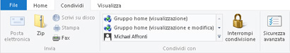 Scheda Condividi