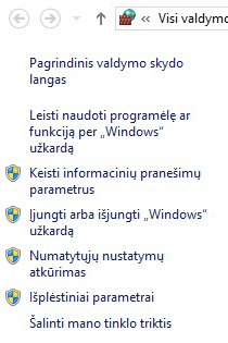 Kairioji „Windows“ užkardos sritis