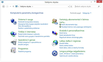 valdymo skydas