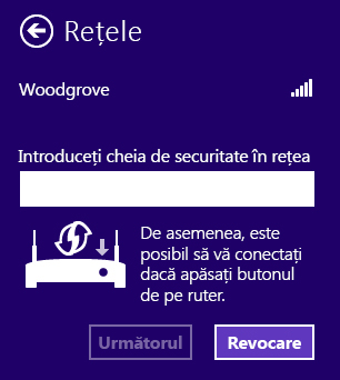 Ecranul Windows Connect Now