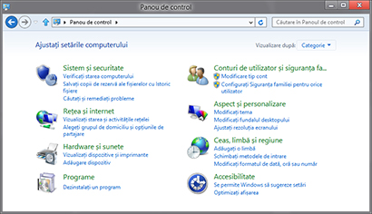 Panou de control