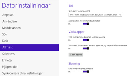 Datorinställningar